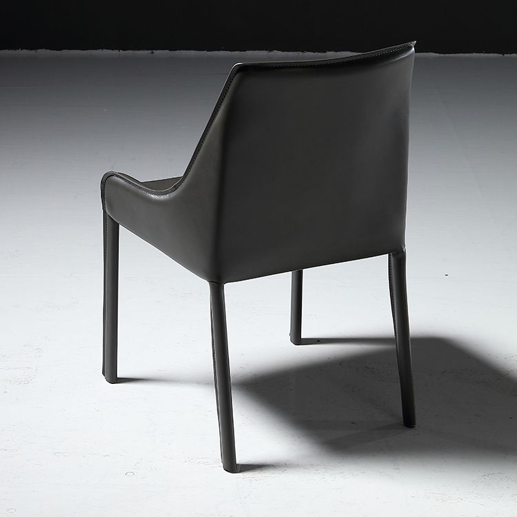 Industrial Kitchen Dining Side Chair Parsons Chair in Black Finish