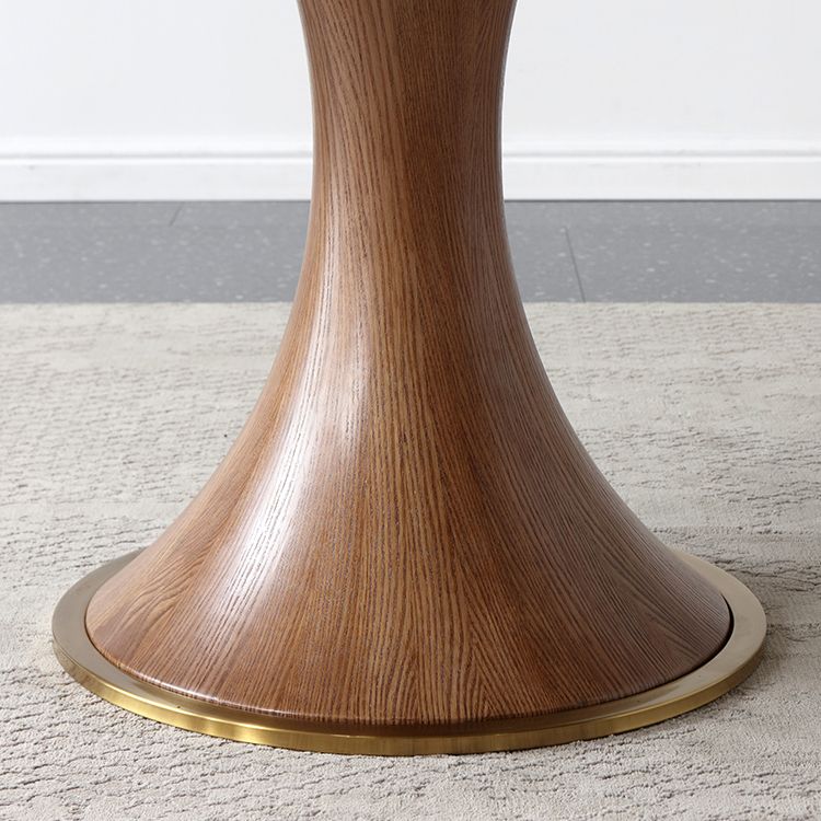 Modern Sintered Stone Dining Table Round Table with Wooden Pedestal for Restaurant Clearhalo ' dining_table' 'Dining Tables & Seating' 'Dining Tables' 'furn' 'furn_dining_table' 'Furniture' 'furniture_dining_table' 'Kitchen & Dining Furniture' 'kitchen&dining_furn' 'kitchen' 'kitchen_dining_table' 1200x1200_6b18d951-02a3-40e1-9352-fa05b7e83bbb