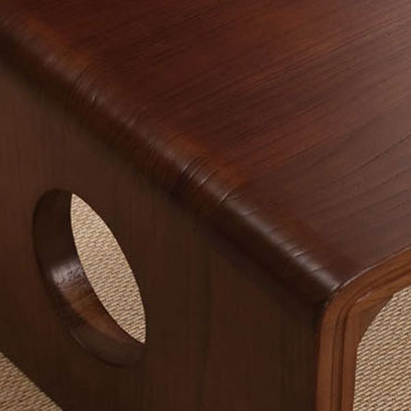Massief houten enkele salontafel Rechthoekige moderne slee-cocktailtafel