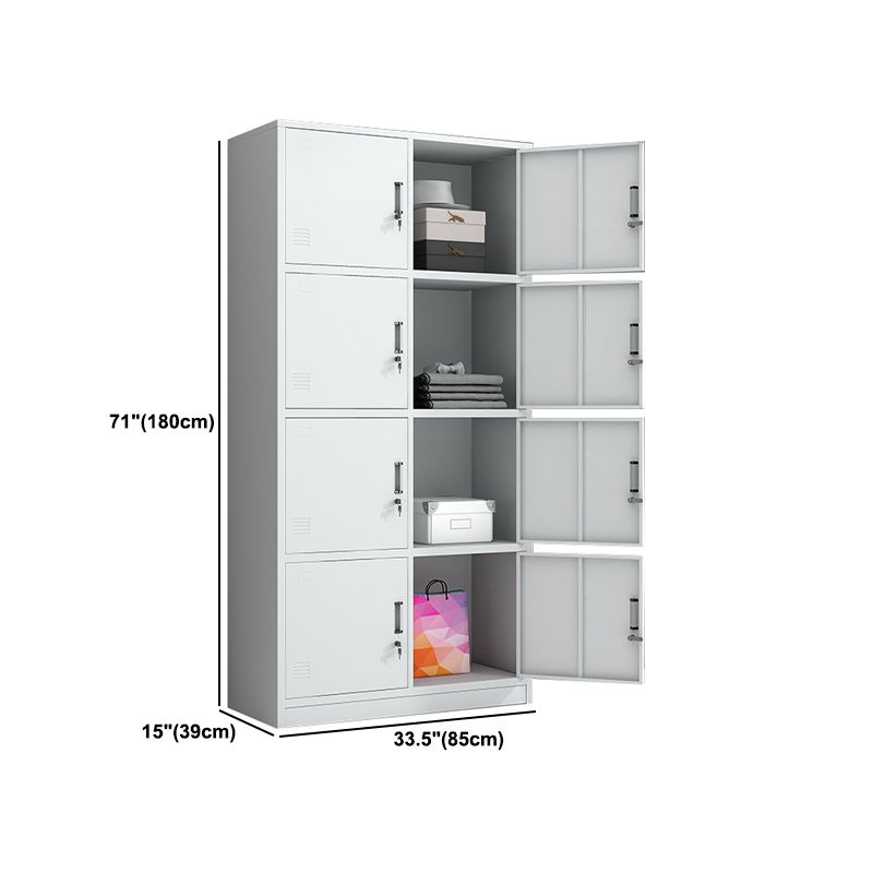 Gabinete de metal blanco para baños gabinete de almacenamiento contemporáneo con puerta con bisagras