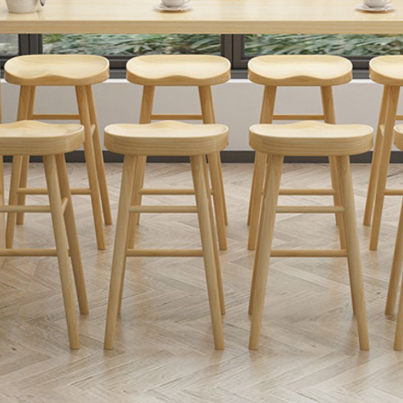 Zeitgenössischer Tresenhocker aus massivem Holz, Eimer, Wohnzimmer-Barhocker