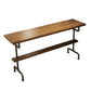 Rechteckiges Massivholz-Bartisch-Set, industrieller 1/4/7-teiliger Thekentisch mit Hockern