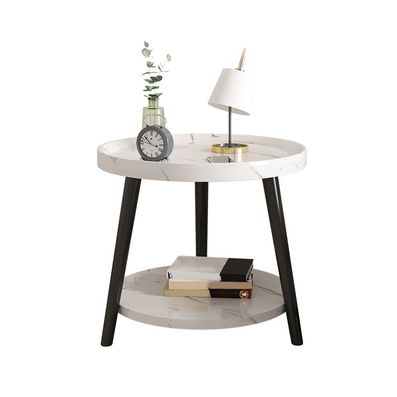 Imitatoon en bois Imitatoon Table de nuit ronde 18 pouces H table de nuit avec jambes