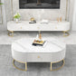 Slate Top Coffee or End Table with Storage Drawers Oval Frame Clearhalo 'Coffee & Accent Tables' 'Coffee Tables' 'coffee_tables' 'furn' 'furn_coffee_tables' 'Furniture' 'Living Room Furniture' 1200x1200_6b1ce5f2-ffe1-4c8e-ae90-52ce8f3b86a2
