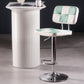 Modern Adjustable Backrest Counter High Stool with Leather Cushion