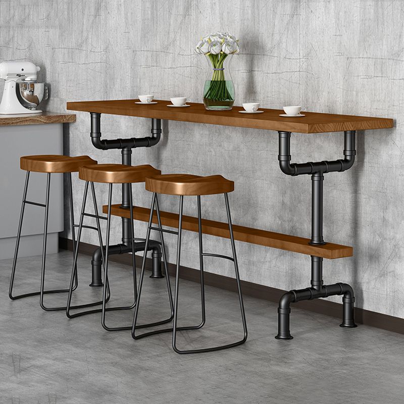 1/4/7 Pieces Modern Rectangular Pub Table Set Wooden Counter Table with Backless Stools Clearhalo 'Bar Furniture' 'furn' 'furn_home_bar_bar_sets' 'Furniture' 'Home Bars & Bar Sets' 'home_bar_bar_sets' 'Kitchen & Dining Furniture' 1200x1200_6b1dfd1d-581a-4baf-9575-994495fb5eb1