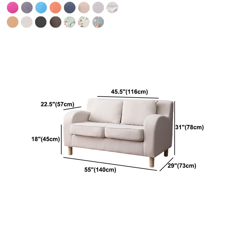 Linen Contemporary Sloped Arm Sofa Standard Sofa for Living Room, Apartment Clearhalo 'furn' 'furn_sofas' 'Furniture' 'furniture_sofas' 'Living Room Furniture' 'Sofa' 'sofas' 1200x1200_6b1f043d-344f-4551-abd7-063943757444