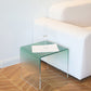 Plastic Square Side End Table Modern Sled Sofa Side Accent Table