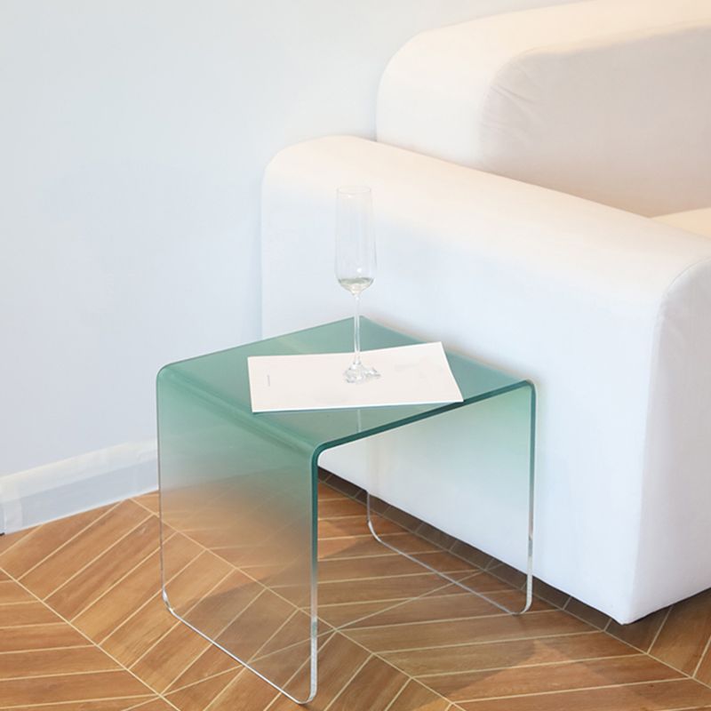 Plastic Square Side End Table Modern Sled Sofa Side Accent Table