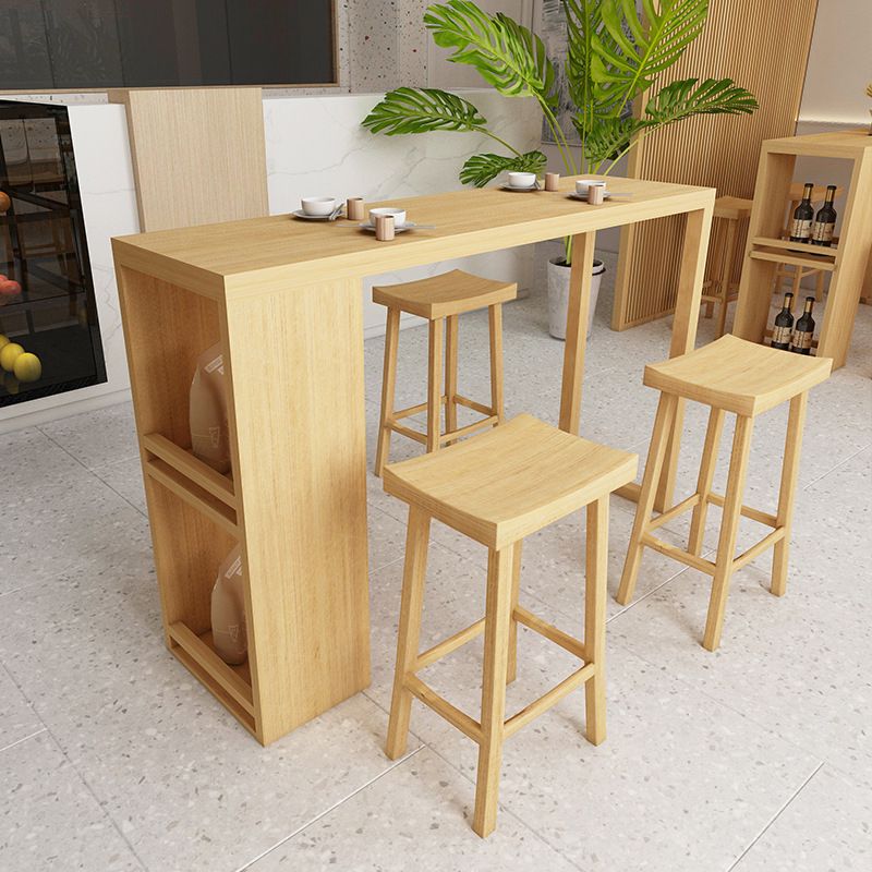 Glam 1/5 Pieces Bar Table Set Rectangle Wood Counter Table for Kitchen Clearhalo 'Bar Furniture' 'furn' 'furn_home_bar_bar_sets' 'Furniture' 'Home Bars & Bar Sets' 'home_bar_bar_sets' 'Kitchen & Dining Furniture' 1200x1200_6b2043df-04fd-4e37-aa14-1e8f1b07aa9c