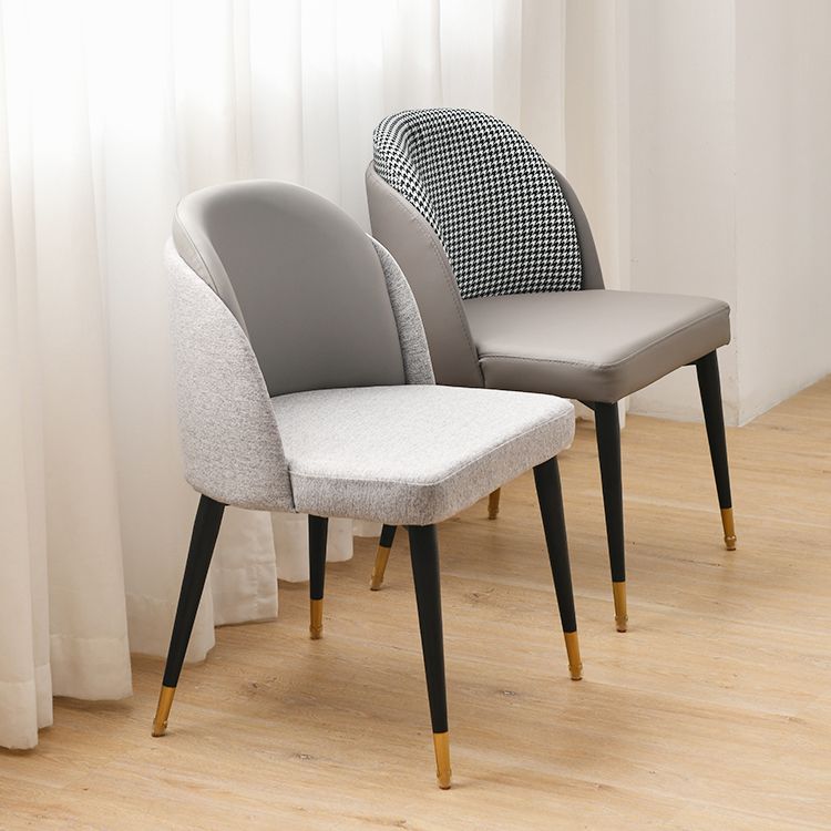 Scandinavian Style Upholstered Armless Dining Chairs Solid Back Dining Side Chair Clearhalo ' kitchen&dining_furn' 'Dining Chairs' 'Dining Tables & Seating' 'dining_chair' 'furn' 'furn_dining_chair' 'Furniture' 'furniture_dining_chair' 'Kitchen & Dining Furniture' 'kitchen' 1200x1200_6b21c8e7-3ed2-4a62-9385-44689b7fe055