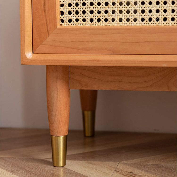 Moderno tavolo da notte in legno massiccio 1 comodino da letto di stoccaggio