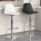 Modern Bucket Adjustable Height Swivel Bar Stool with Metal Base