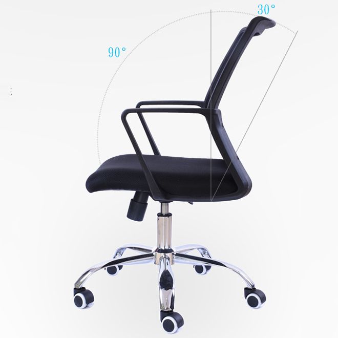 Contemporary Arm Chair Fixed Arms Mid-back Mesh Black Office Chair Clearhalo 'furn' 'furn_office_chair' 'Furniture' 'Office Chairs' 'Office Furniture' 'office_chair' 1200x1200_6b268ab8-9645-4a7d-b00d-0129f636d5a0
