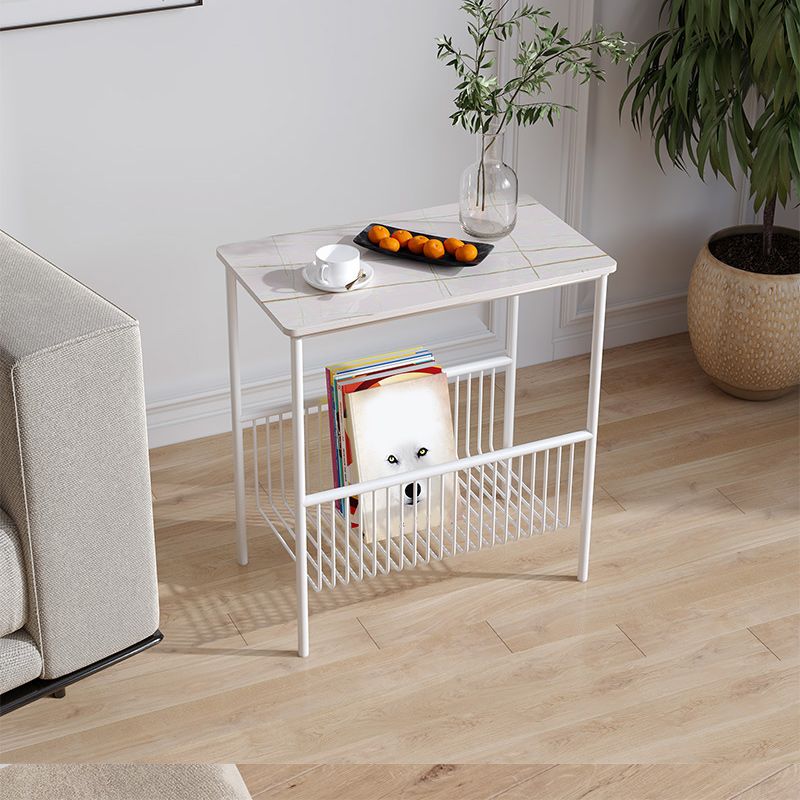 Mid-Century 21.7" Tall 4 Legs End Table Rectangular Side Table Clearhalo 'Coffee & Accent Tables' 'End & Side Tables' 'end_side_tables' 'furn' 'furn_end_side_tables' 'Furniture' 'Living Room Furniture' 1200x1200_6b26b770-fe4b-44fb-b0ad-527687be5470