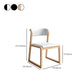 Modern Style Faux Leather Chair Open Back Side Chairs with Wood Legs for Kitchen