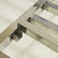Silber moderne Stahlbett rechteckige Standardbett mit Metallbeinen