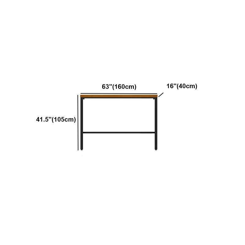 Brown Modern Style Bar Table Solid Wood and Iron Breakroom Bar Table Clearhalo 'Bar Furniture' 'Bar Tables' 'bar_tables' 'furn' 'furn_bar_tables' 'Furniture' 'furniture_bar_tables' 'Kitchen & Dining Furniture' 1200x1200_6b28745b-be1d-4e88-90e1-63d75827443f