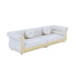 Mid Century Modern White Sofa Echt lederen woonkamer zitplaatsen