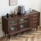 Contemporary Sideboard Cabinet Solid Wood Sideboard Table 55.12 "L x 15.75 "W x 31.50 "H Clearhalo 'buffet_sideboard' 'Buffets & Sideboards' 'furn' 'furn_buffet_sideboard' 'Furniture' 'Kitchen & Dining Furniture' 1200x1200_6b2bd450-e267-42ab-93d4-60c42267fc1f