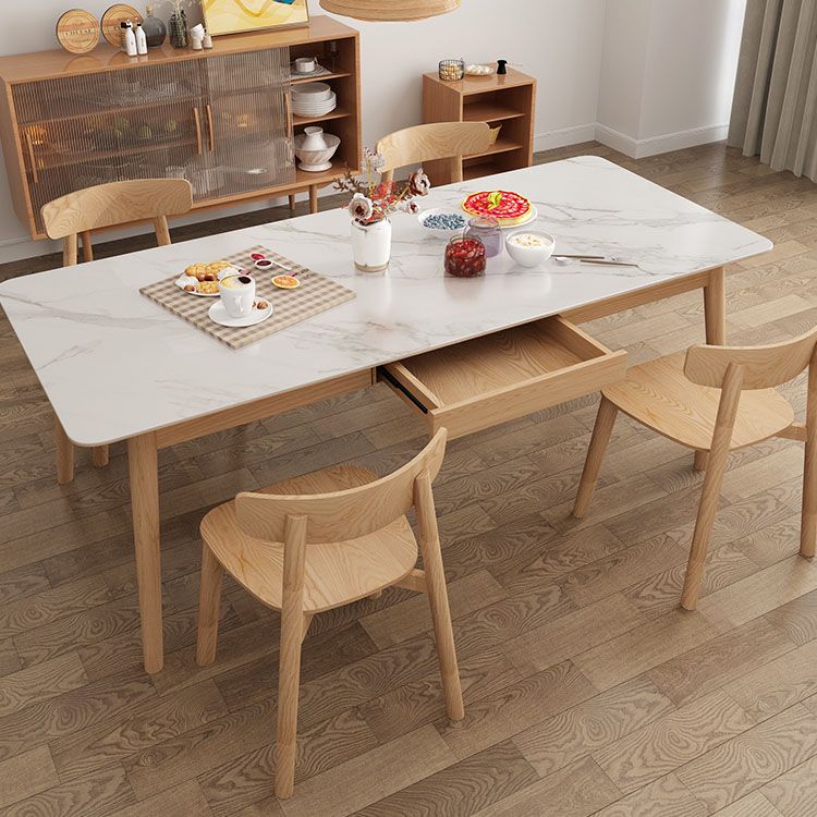 ホーム用のホワイトストーントップダイニングセット1/2/5ピースモダンディネットセット
