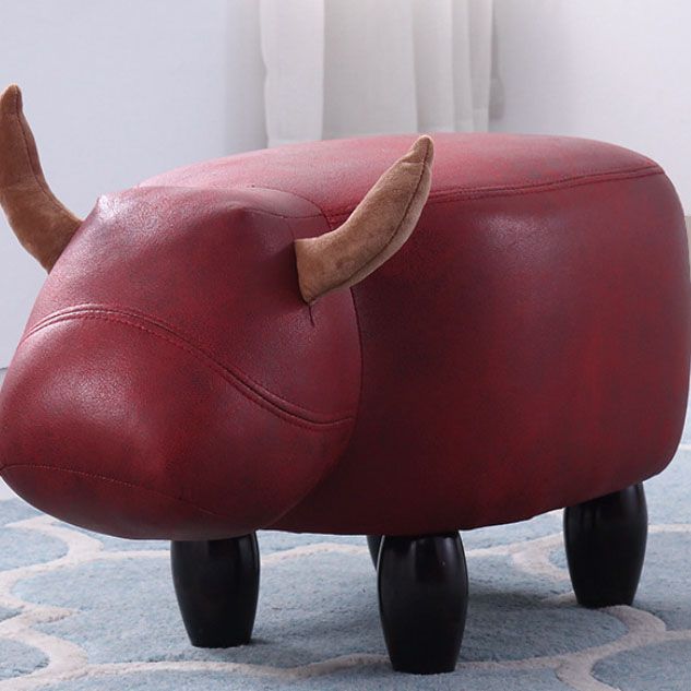 Leather Standard Stool Modern Style Simple Household Cow Stool Clearhalo 'furn' 'furn_ottomans_poufs' 'Furniture' 'Living Room Furniture' 'Ottomans & Poufs' 'ottomans_poufs' 1200x1200_6b2c1489-4db2-45a1-aadf-ccb99b65f675