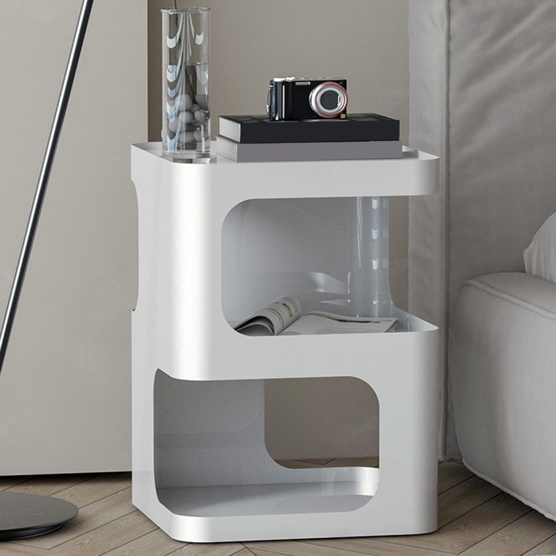 Square Iron End Table Set 21.26" Tall Metal Side Table with Storage Shelves Clearhalo 'Coffee & Accent Tables' 'End & Side Tables' 'end_side_tables' 'furn' 'furn_end_side_tables' 'Furniture' 'Living Room Furniture' 1200x1200_6b2c5da9-8466-4337-acbc-53865b9b6870