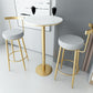 Taburete de bar de hierro con respaldo sin brazos Glam, taburete con cojín y pedal para cocina