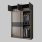 Gemanipuleerde houten garderobe armoire met planken moderne garderobe -kast