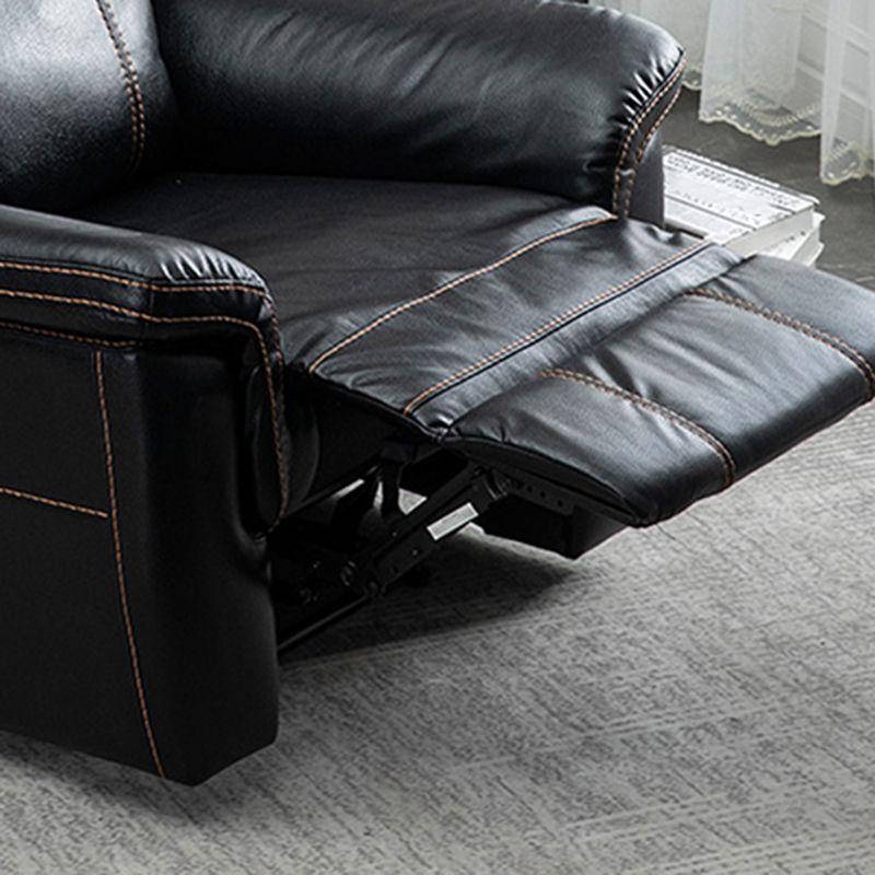 Contemporary Home Theater Recliner No Motion Manual-Push Botton Indoor Clearhalo 'Chairs & Seating' 'furn' 'furn_recliners' 'Furniture' 'Living Room Furniture' 'Recliners' 1200x1200_6b2ecae3-3252-4429-8e3d-3c951b3b913b
