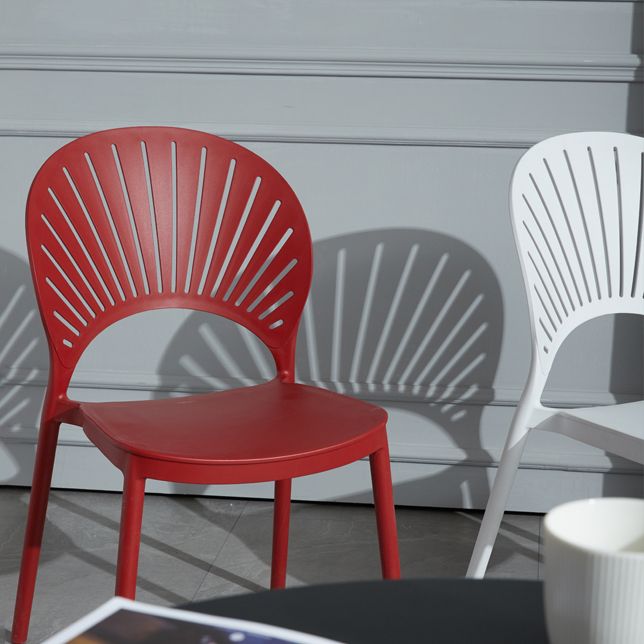Scandinavian Plastic Armless Dining Chairs Indoor Stackable Side Chairs Clearhalo ' kitchen&dining_furn' 'Dining Chairs' 'Dining Tables & Seating' 'dining_chair' 'furn' 'furn_dining_chair' 'Furniture' 'furniture_dining_chair' 'Kitchen & Dining Furniture' 'kitchen' 1200x1200_6b2f75be-04b3-42da-af01-909d2a2f9eeb