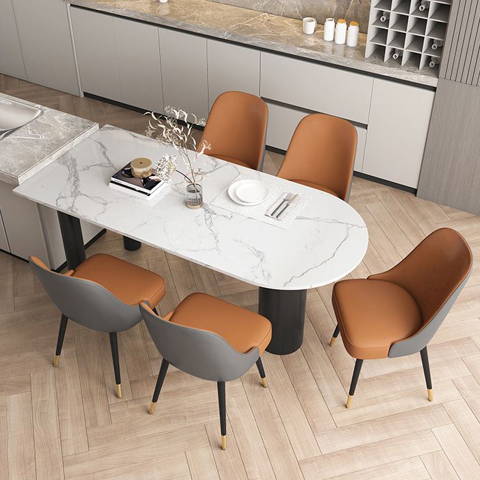 Tavolo da pranzo in pietra a 3 gambe in stile moderno per sala da pranzo