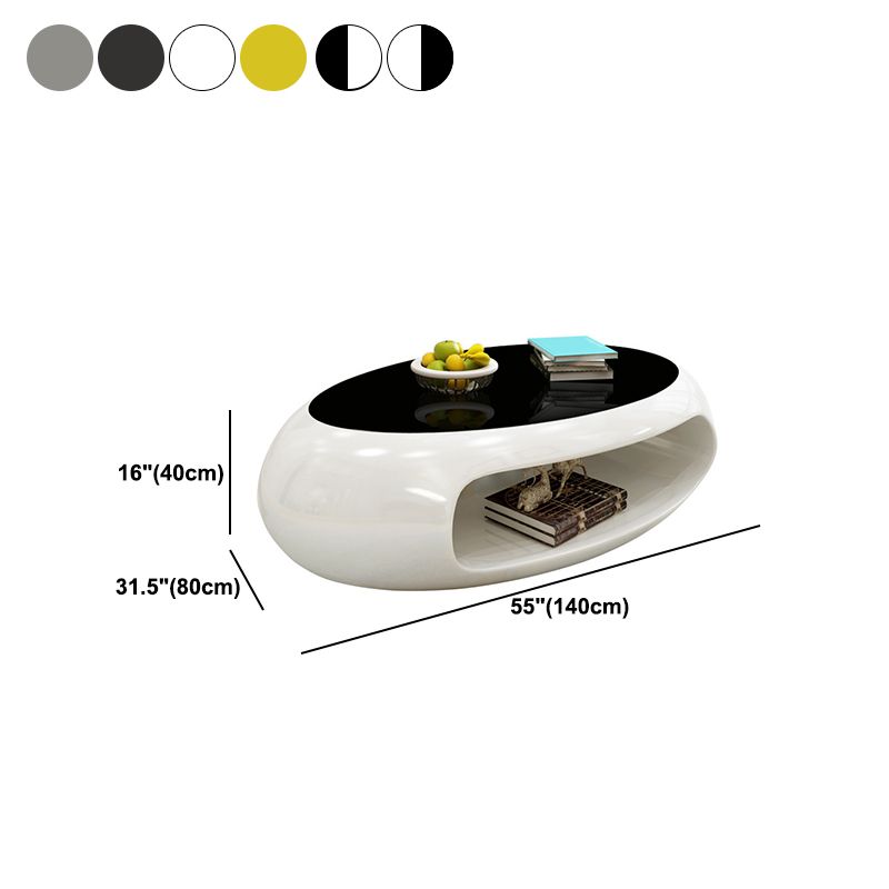 Eigentijdse ovale cocktail Tabel 1 enkele vlekbestendige salontafel