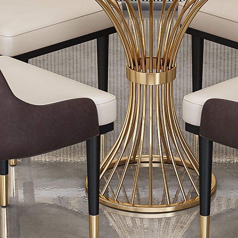 Glam Metal Dining Room Chair Armless Parsons Chair for Restaurant Use Clearhalo ' kitchen&dining_furn' 'Dining Chairs' 'Dining Tables & Seating' 'dining_chair' 'furn' 'furn_dining_chair' 'Furniture' 'furniture_dining_chair' 'Kitchen & Dining Furniture' 'kitchen' 1200x1200_6b304486-51b6-4c0c-9700-15a57e290594