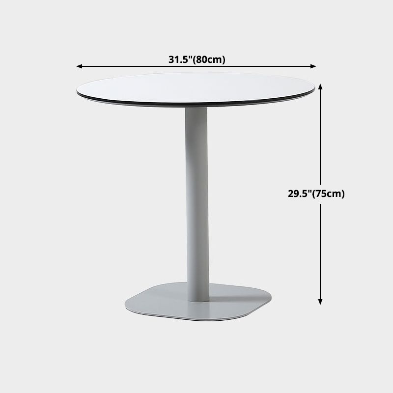 台座ベースのある金属工業用ダイニングテーブルで製造された木製のトップテーブル