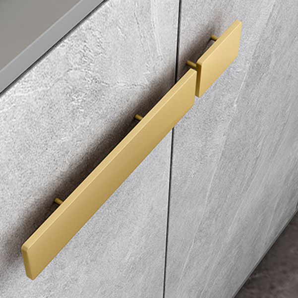 Sideboard in legno ingegnerizzato grigio moderno server da pranzo a scaffalatura regolabile per soggiorno