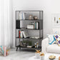 11" W Glam Antique Finish Shelf Bookcase Etagere Metal Bookshelf