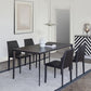 Black Dining Table Set with Solid Back Chairs 1/4/5 Pieces Metal Dinette Set