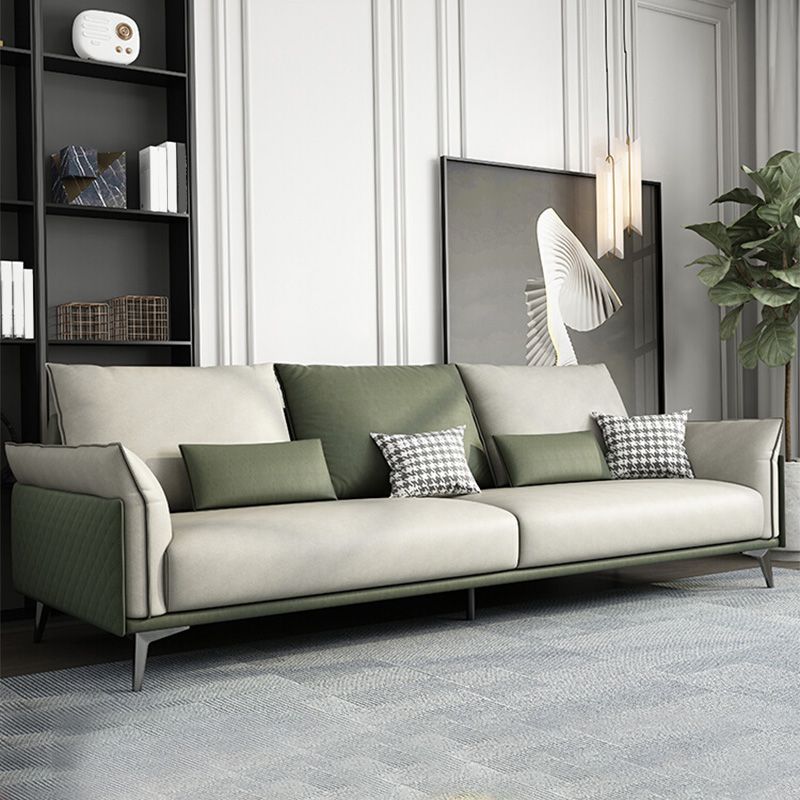 Coup de canapé contemporain résistant aux taches en cuir faux en cuir en vert