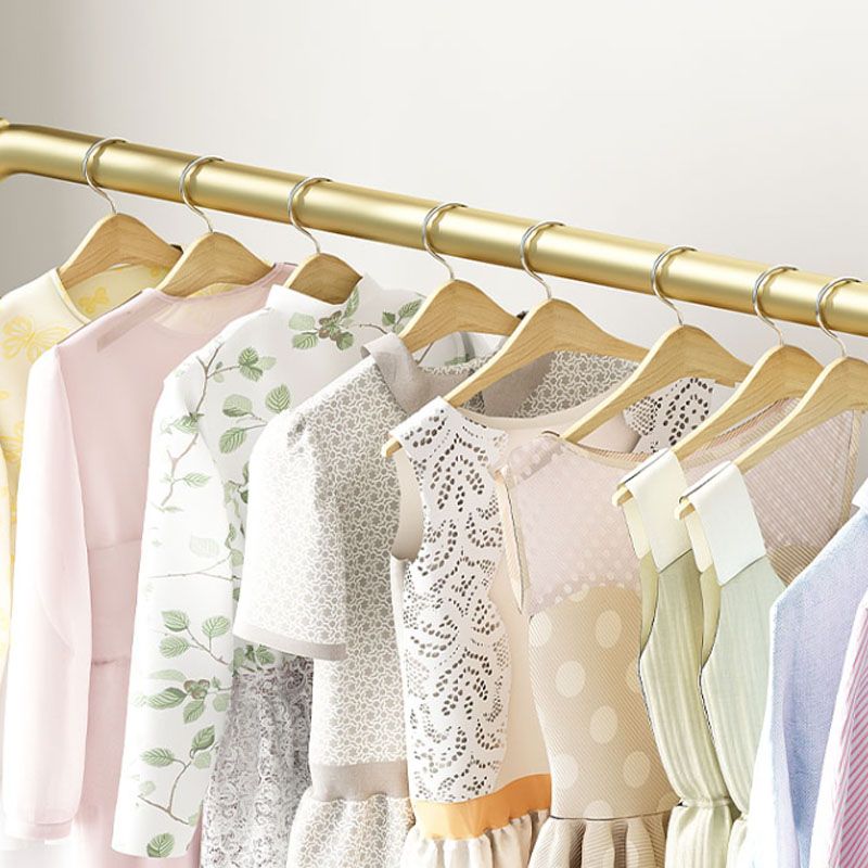 Modern Metal Coat Rack Hanging Rail and Lower Shelf Entryway Kit Clearhalo 'Entry & Mudroom Furniture' 'furn' 'furn_hall_tree_coat_racks' 'Furniture' 'Hall Trees & Coat Racks' 'hall_tree_coat_racks' 1200x1200_6b34d82f-6c4e-47be-a54e-375b85a830cf