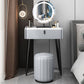 Contemporary Vanity Dressing Table Set with Mirror and Stool