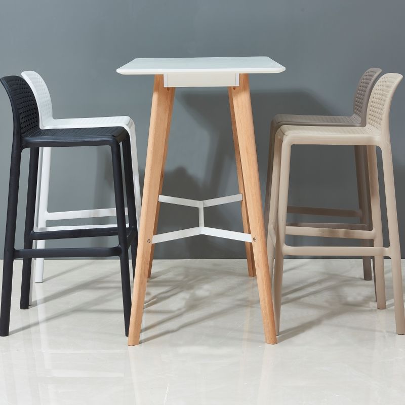 Scandinavia Style Bar-stool PP Legs Rectangle Seat Barstool with Low Back for Kitchen Clearhalo 'Bar Furniture' 'Bar Stools' 'bar_stools' 'furn' 'furn_bar_stools' 'furniture_bar_stools' 'Kitchen & Dining Furniture' 'kitchen&dining_furn' 'kitchen' 'kitchen_furn' Furniture' 1200x1200_6b351ec4-6ebc-44f4-a486-4cbd18cd5ef8