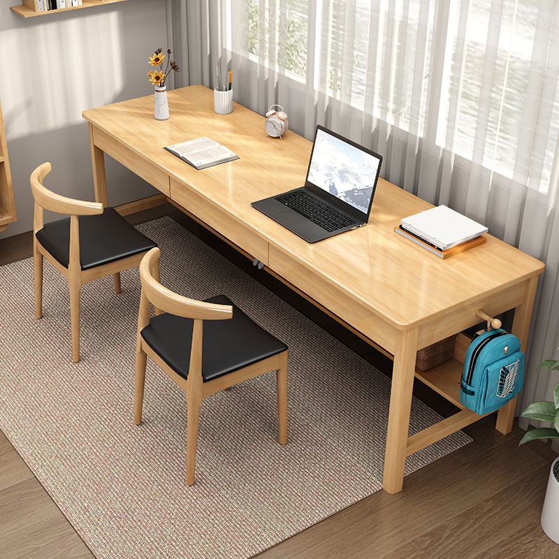 Wooden Rectangle Office Desk Modern Style Computer Desk with Drawers for Home Clearhalo 'furn' 'furn_office_desk' 'Furniture' 'Office Desks' 'Office Furniture' 'office_desk' 1200x1200_6b3570ee-578f-4cbe-8849-034230045419