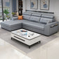 Contemporary Stain-resistant Sectional L-shape Sqaure Arm Sectional in Grey Clearhalo 'furn' 'furn_sectionals' 'Furniture' 'Living Room Furniture' 'Sectionals' 1200x1200_6b39ec66-2248-46cc-8dc8-bb7cc8544b18