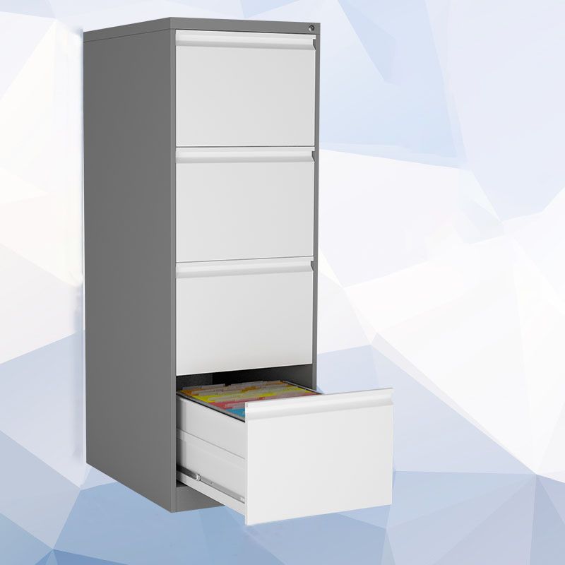 Contemporary File Cabinet Metal Frame Vertical File Cabinet with Lock Office Clearhalo 'Filing Cabinets' 'filling_cabinets' 'furn' 'furn_filling_cabinets' 'Furniture' 'Office Furniture' 1200x1200_6b3b1983-ab37-44d3-beb9-a74ba3cf8212