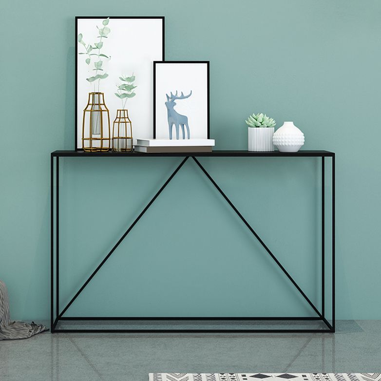 Tabla de sofá de consola moderna de hierro 29.53 pulgadas de altura con 1 estante