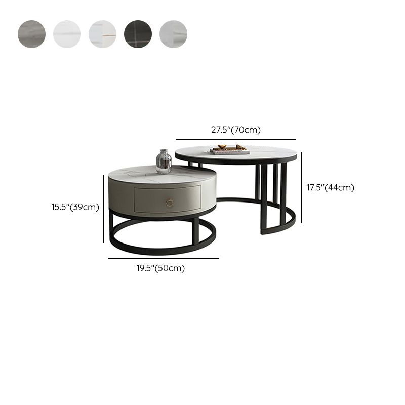 Rectangle Coffee Table Slate 2 Nesting Coffee Table Set for Living Room Clearhalo 'Coffee & Accent Tables' 'Coffee Tables' 'coffee_tables' 'furn' 'furn_coffee_tables' 'Furniture' 'Living Room Furniture' 1200x1200_6b3b5cb5-7076-4278-bc75-ff1bc7ad1840