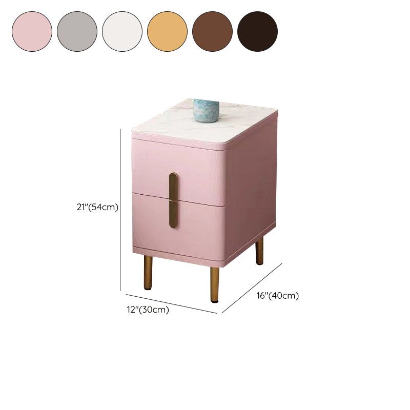 Stone Nightstand Classic Glam Bedside Cabinet with 2 Drawers Clearhalo 'Bedroom Furniture' 'furn' 'furn_night_stand' 'Furniture' 'night_stand' 'Nightstands' 1200x1200_6b3bb22a-071a-46f3-a398-7e2446c0ddfd