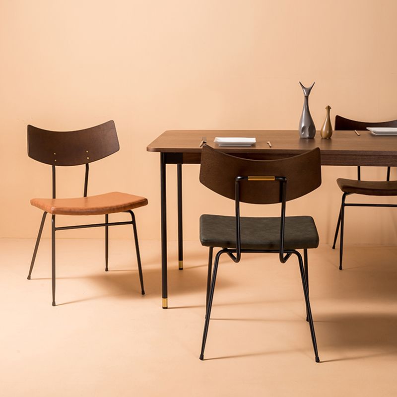 Contemporary Style Upholstered Side Chairs Open Back Dining Side Chairs (Set of 2) Clearhalo ' kitchen&dining_furn' 'Dining Chairs' 'Dining Tables & Seating' 'dining_chair' 'furn' 'furn_dining_chair' 'Furniture' 'furniture_dining_chair' 'Kitchen & Dining Furniture' 'kitchen' 1200x1200_6b3f185b-7289-4132-a2a8-80ee391daed5