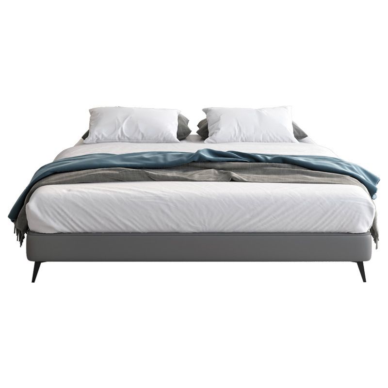 Modern Bed Frame Mattress Included Standard Bed with Custom Gold Legs Clearhalo 'Bedroom Furniture' 'Beds' 'furn' 'furn_beds' 'Furniture' 1200x1200_6b3f1903-e23c-48c3-b078-8eb3a08f8206